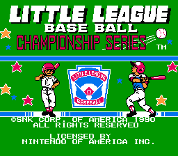 Little League Baseball: Championship Series title screenshot